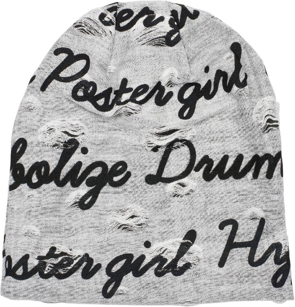 Stylebreaker Beanie mit Sprüche Print und Rissen Im Verkauf