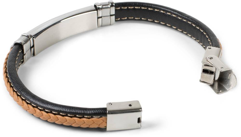 Stylebreaker Armband mit Flecht und Metallelementen Auslauf