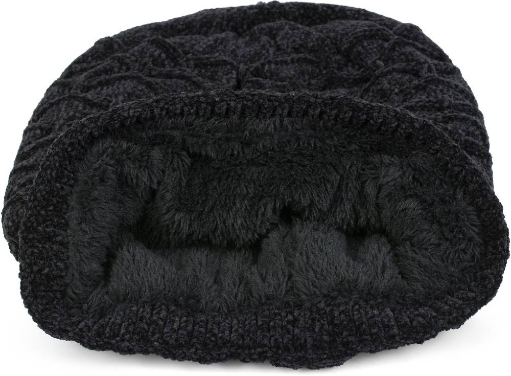 Stylebreaker Chenille Beanie Mütze mit Waben Muster Limitierter Zeitrabatt