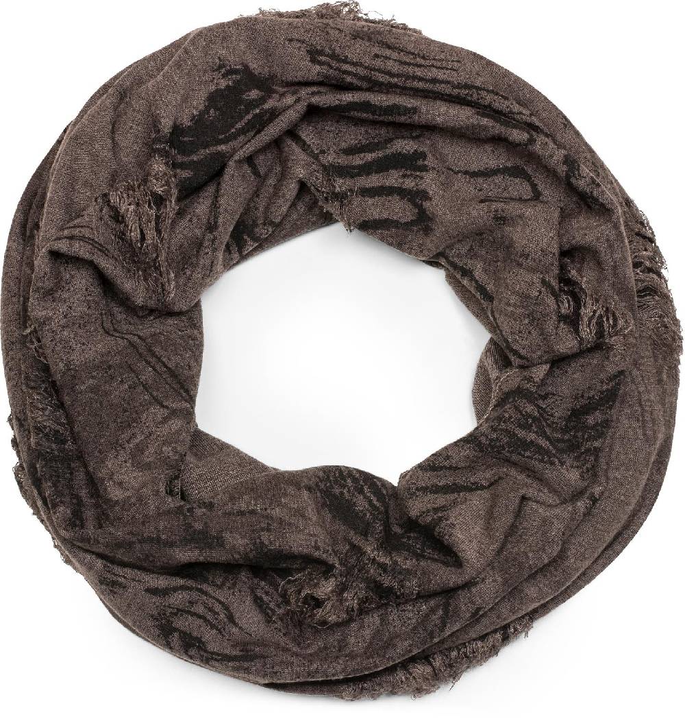 Stylebreaker Gemusterter Loop Schal im Destroyed used Look Osterangebot