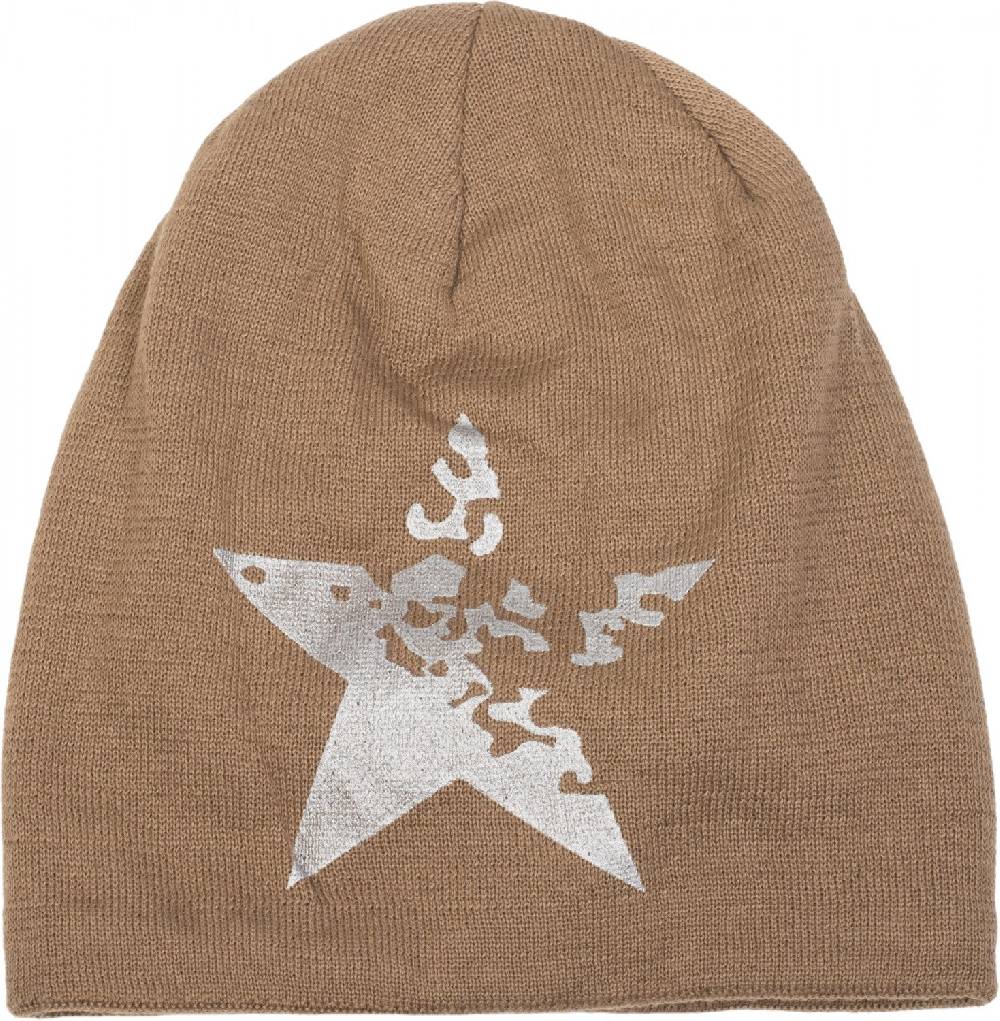 Stylebreaker Feinstrick Beanie mit Vintage Stern Letzte 3 Tage