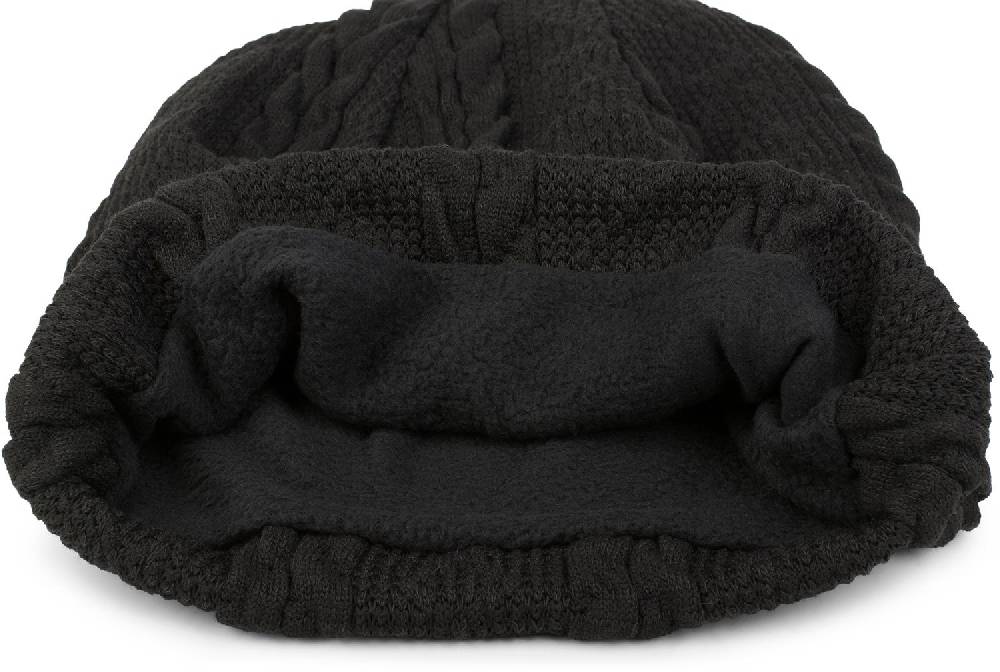Stylebreaker Feinstrick Beanie mit Zopfmuster und Fleece Neueste Stile