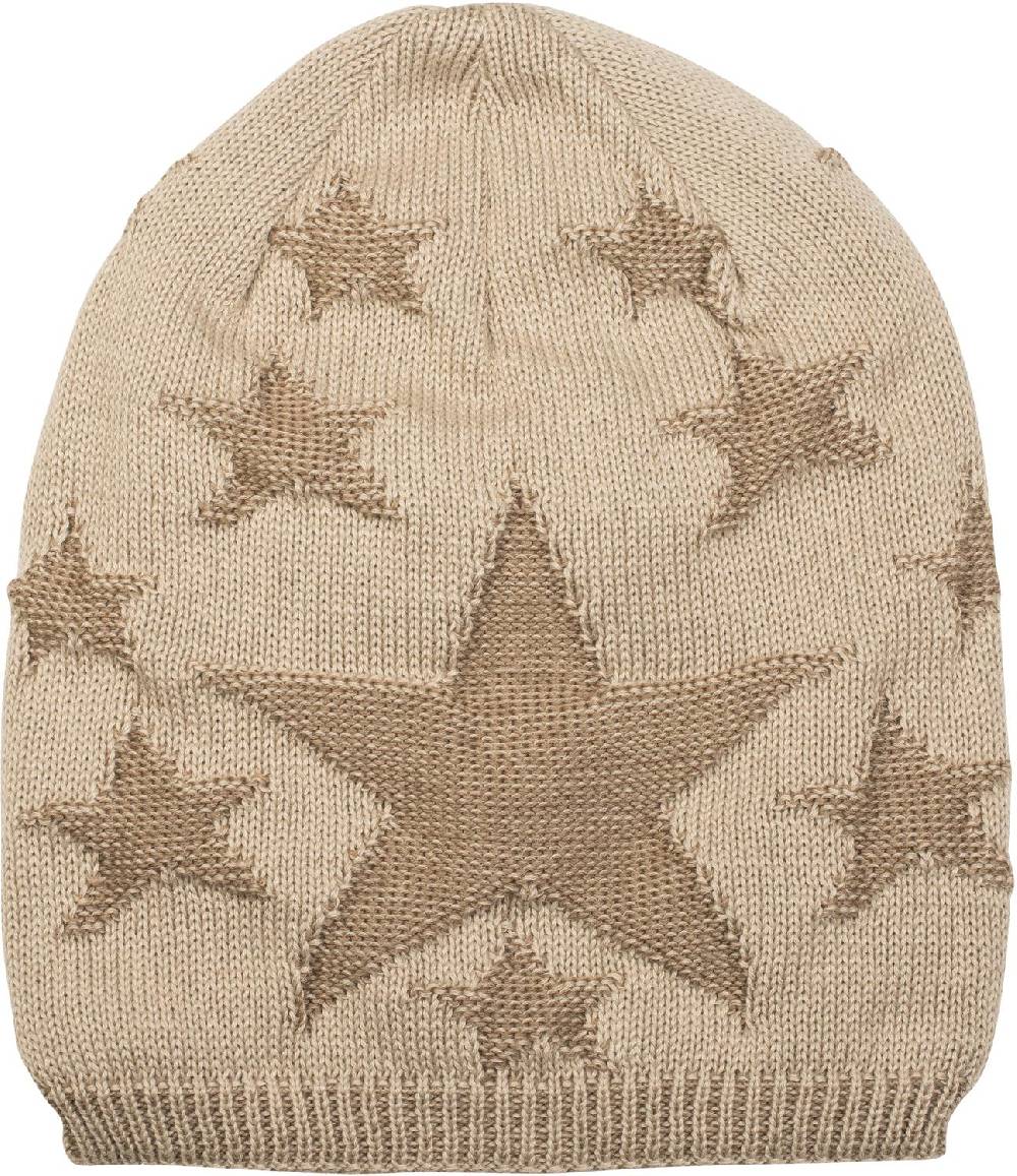Stylebreaker Feinstrick Beanie mit Sterne Muster Nur noch ein Tag übrig