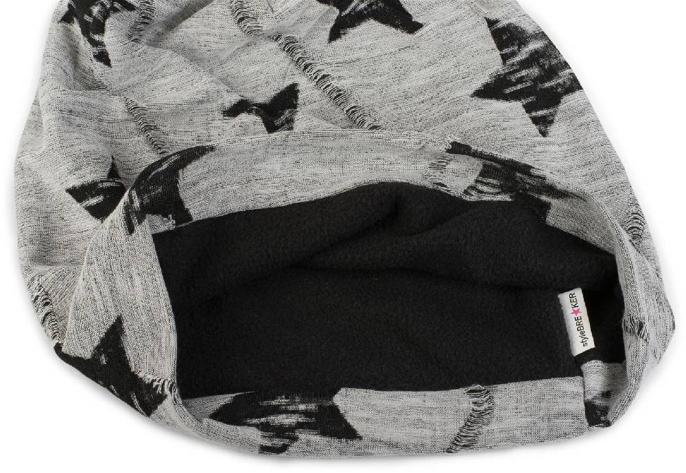Stylebreaker Beanie Melange mit Sterne Print Fabrikladen