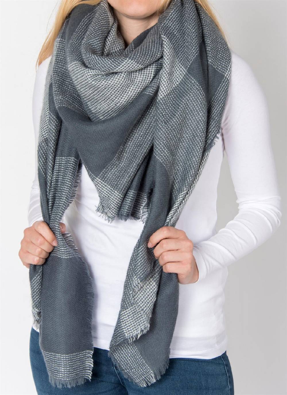 Stylebreaker XXL Deckenschal mit Plaid Karo Muster Schlussverkauf