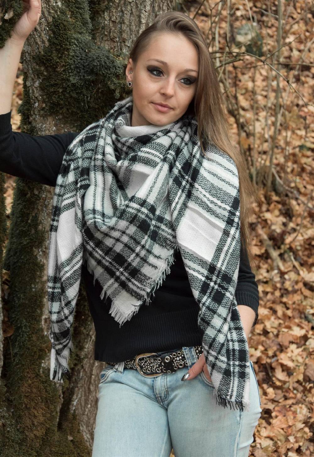 Stylebreaker XXL Deckenschal mit Tartan Plaid Karo Muster Sonderangebot