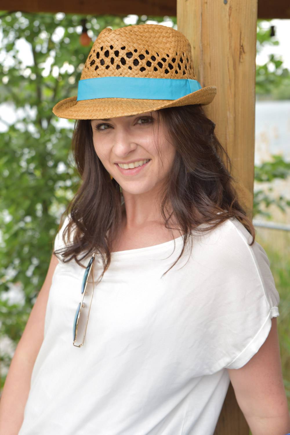 Stylebreaker Strohhut mit farbigem Zierband Cyber Monday