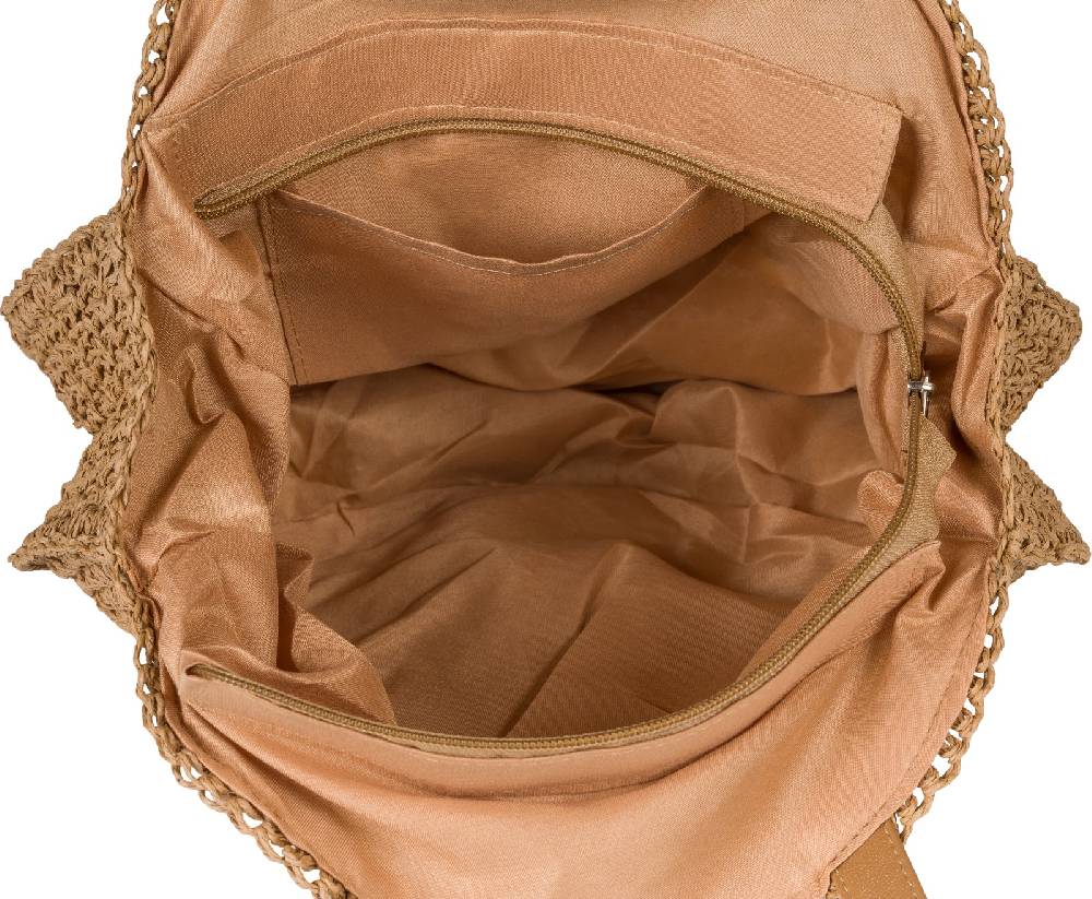 Stylebreaker Runde Schultertasche Papierstroh Neuheiten
