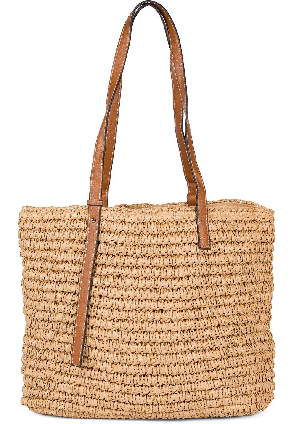 Stylebreaker Korbflecht Schultertasche - Basttasche VIP-Rabatte