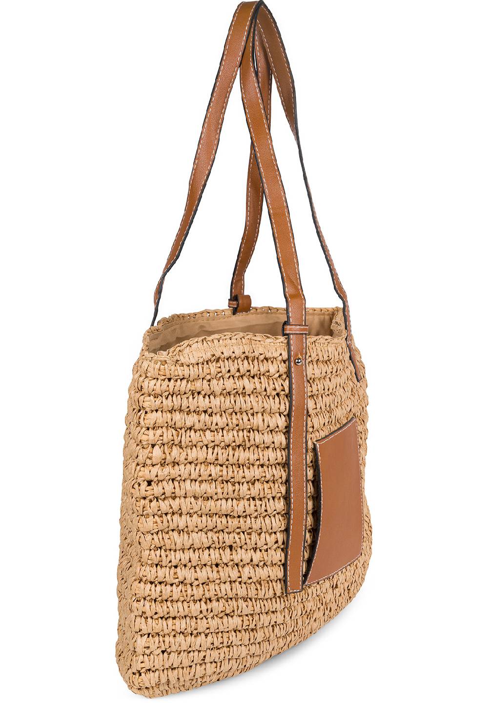 Stylebreaker Korbflecht Schultertasche - Basttasche VIP-Rabatte