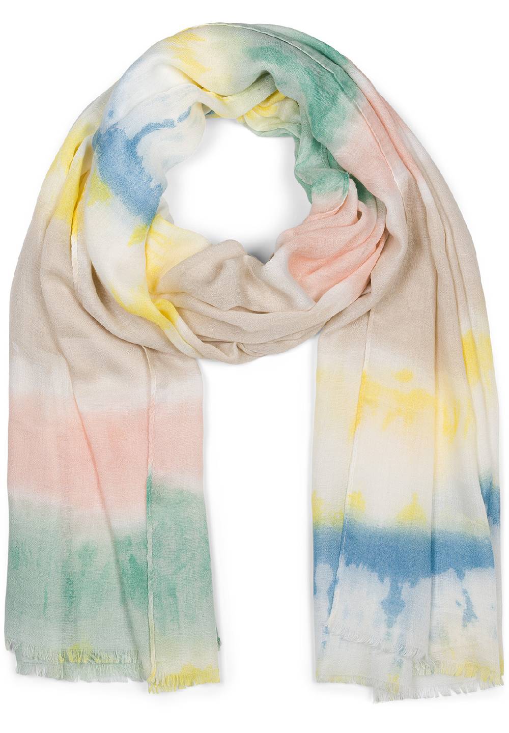 Stylebreaker Schal mit Batik Streifen Muster Letzte 3 Tage