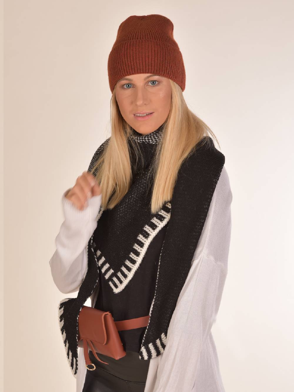 Stylebreaker Strick Dreiecktuch 2-Farbig gemustert Bis zu 55% Rabatt