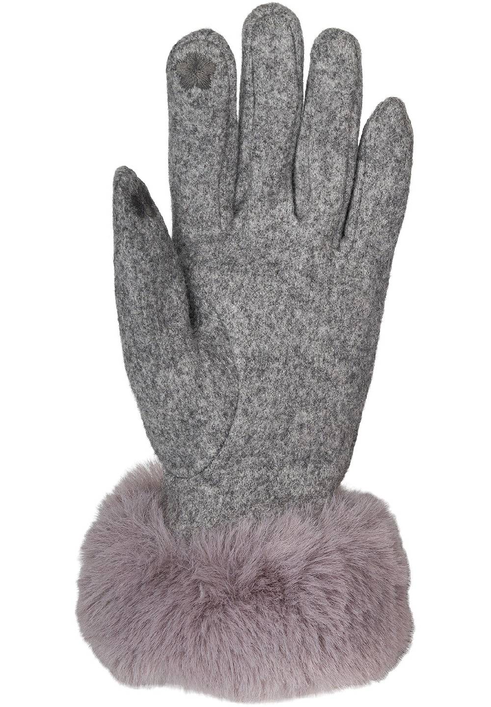 Stylebreaker Touchscreen Handschuhe mit Kunstfell 2025