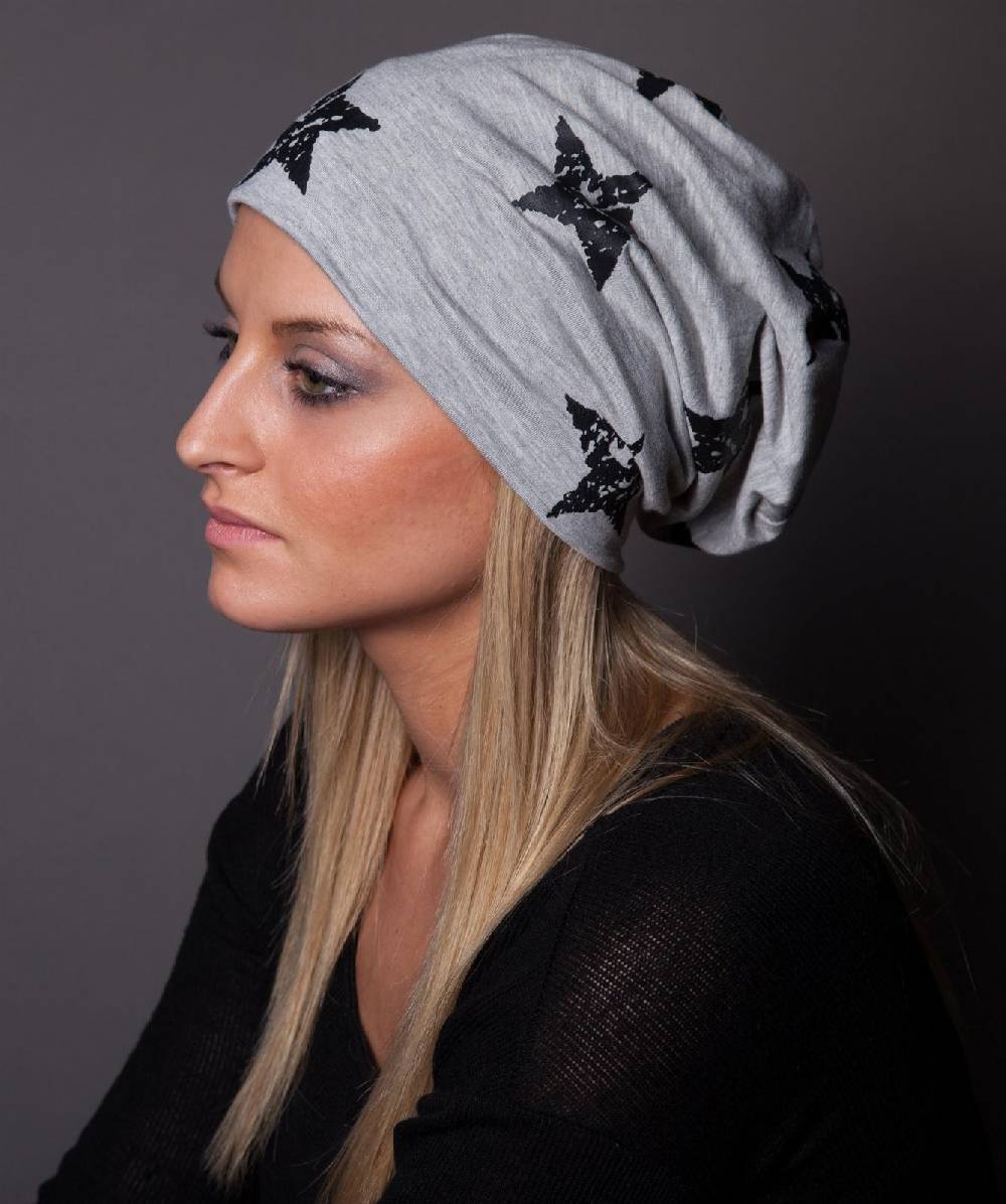 Stylebreaker Beanie mit Sterne Print im Destroyed Look Günstiger Verkauf