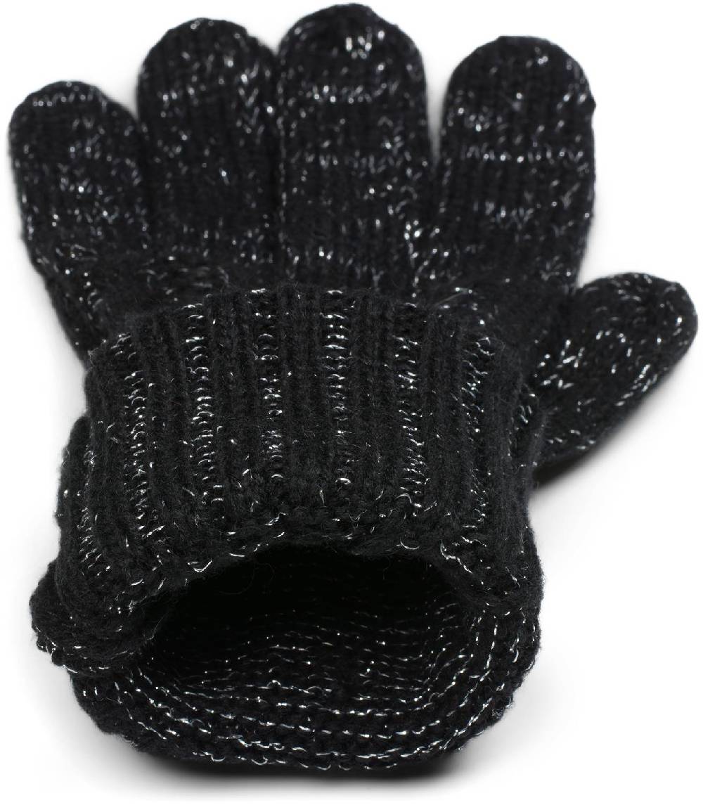 Stylebreaker Strick Handschuhe mit Zopfmuster und Metallic Faden Lagerräumung