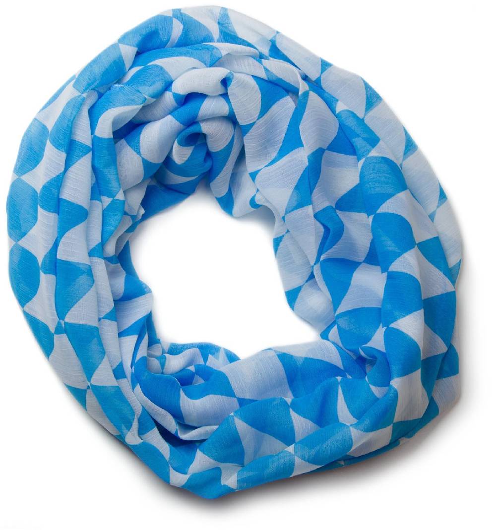 Stylebreaker Loop mit blau weißem Rauten Muster Tägliche Deals