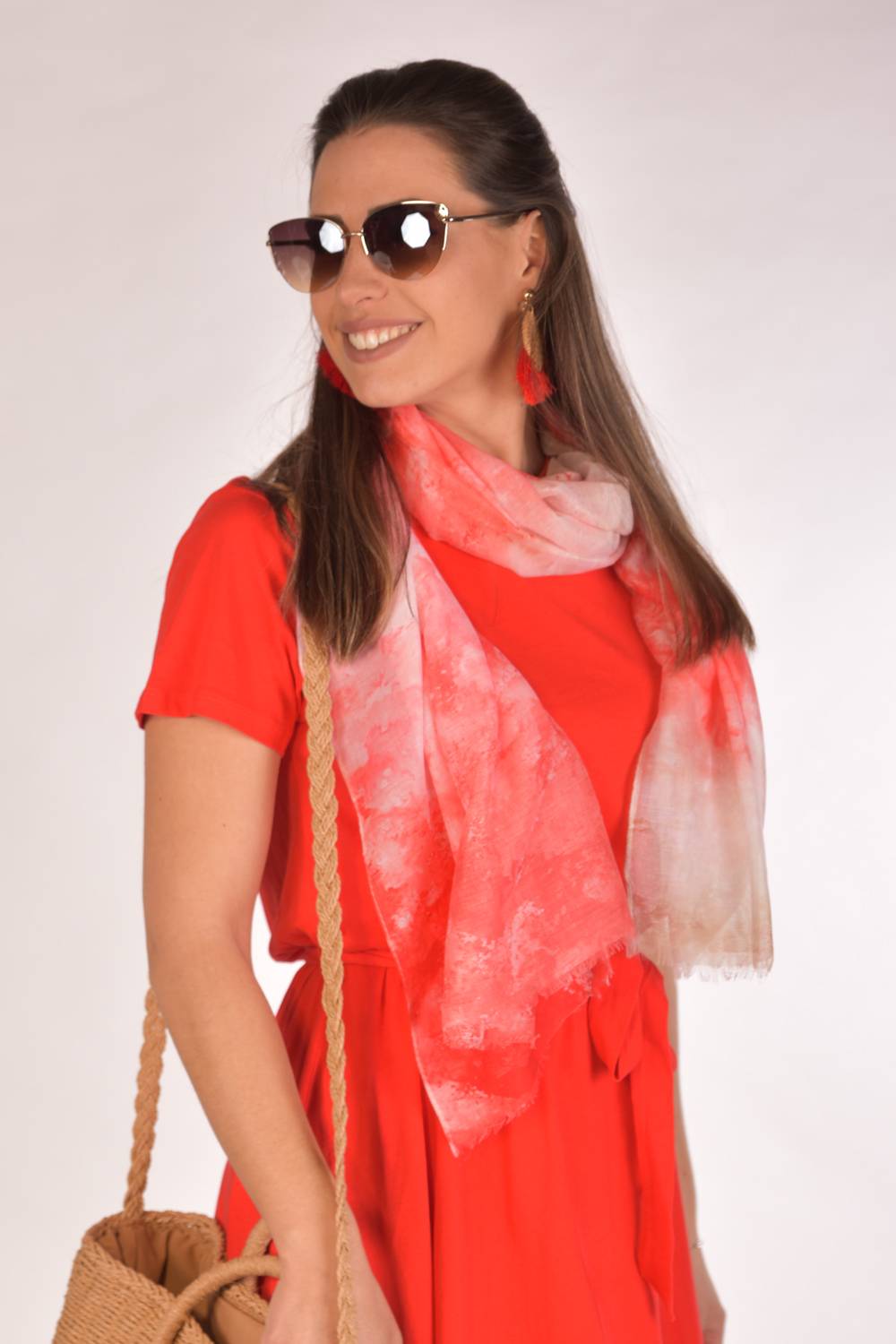Stylebreaker Leichter Schal mit Aquarell Farbverlauf Neueste Stile