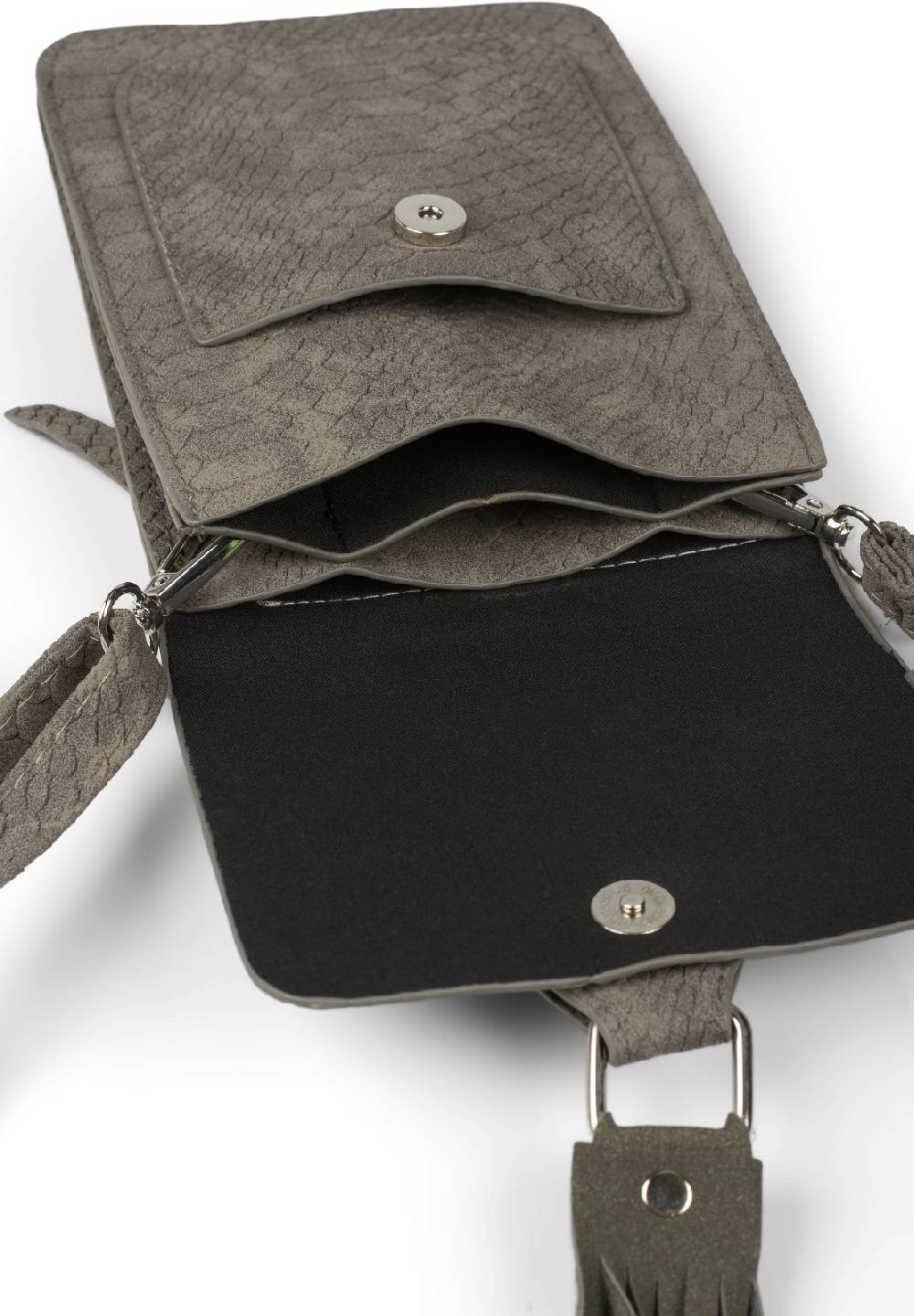 Stylebreaker Mini Umhängetasche Schlangenleder Optik Fransen Letzte 2 Tage