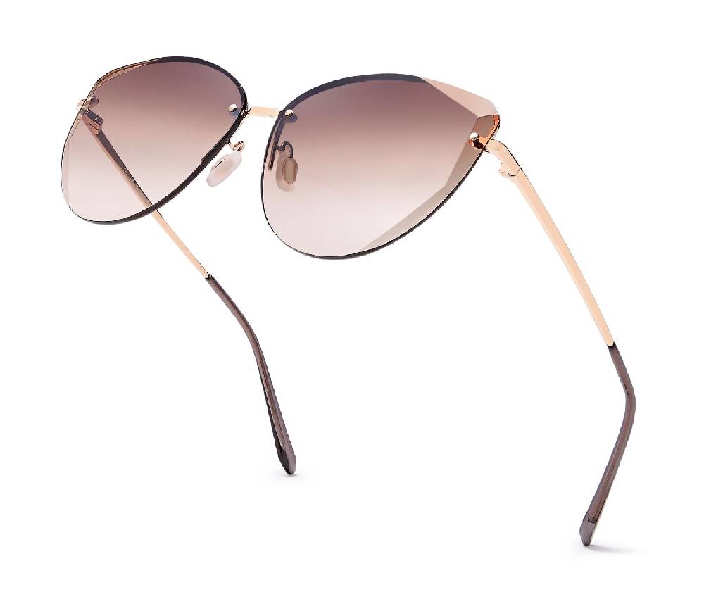 Stylebreaker Cateye Sonnenbrille Diamant Schliff Rahmenlos Angebote
