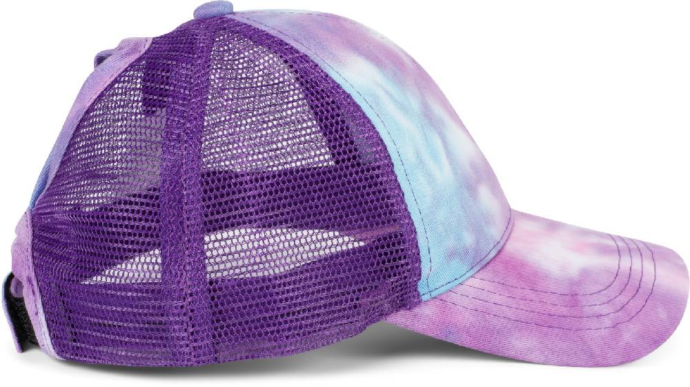 Stylebreaker Ponytail Baseball Cap Batik mit Mesh Einsatz Schlussverkauf