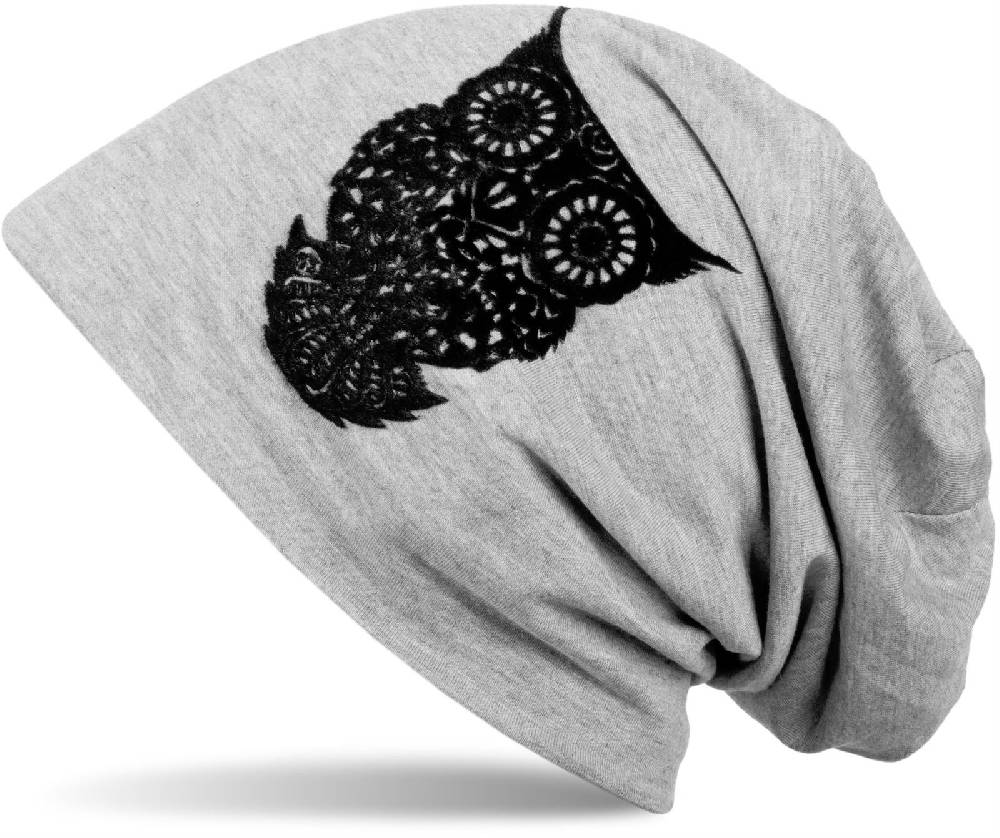 Stylebreaker Beanie mit Eulen Flock-Print Großer Ausverkauf