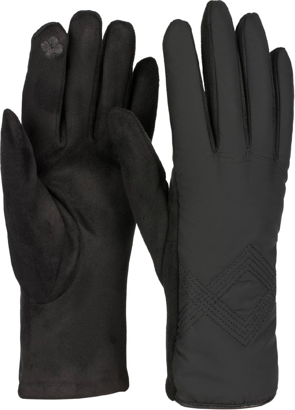 Stylebreaker Touchscreen Handschuhe Zick-Zack bestickt Weihnachtsangebot