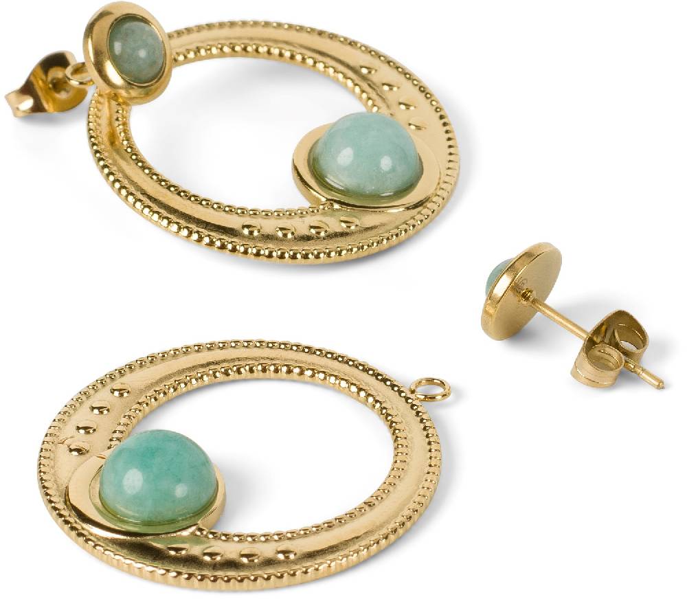 Stylebreaker 2 in 1 Statement Ohrringe mit Amulett Anhänger Heißer Verkauf