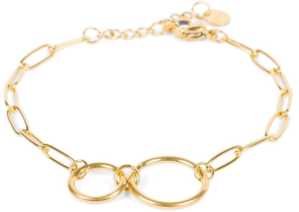 Stylebreaker Edelstahl Glieder Armkette mit Ring Anhängern Saisonale Angebote