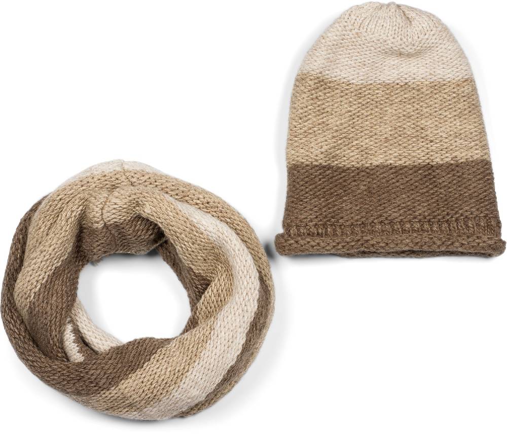 Stylebreaker Strick Loop und Mütze Set mit Streifen Muster Tägliche Deals