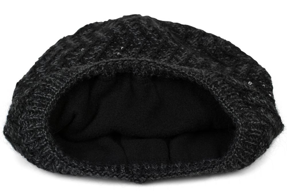 Stylebreaker Strick Beanie Mütze mit Pailletten Super Sparpreis