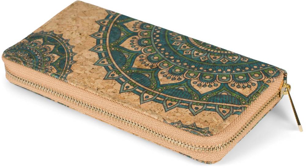 Stylebreaker Kork Geldbörse mit Ethno Mandala Muster Letzte 3 Tage