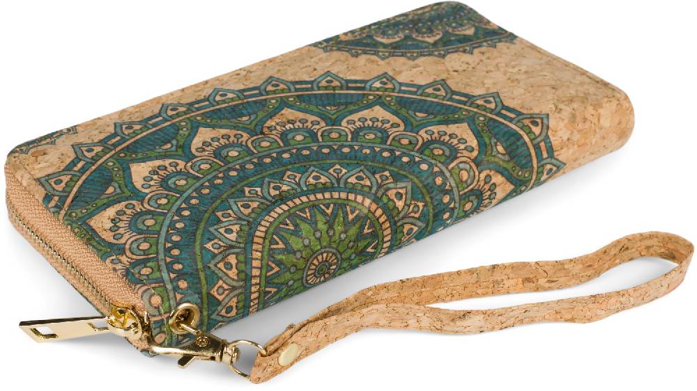 Stylebreaker Kork Geldbörse mit Ethno Mandala Muster Letzte 3 Tage