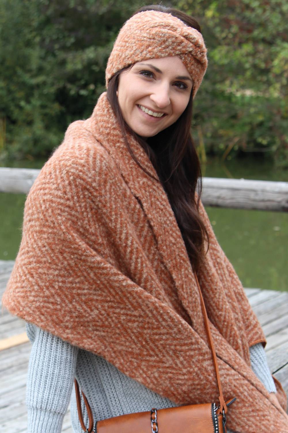 Stylebreaker Web Stirnband mit Zacken Muster und Twist Knoten Bis zu 50% Rabatt
