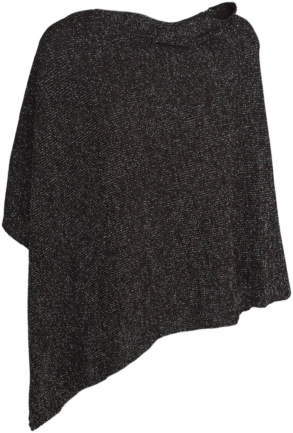 Stylebreaker Feinstrick Poncho mit Glitzerfäden Riesige Rabatte