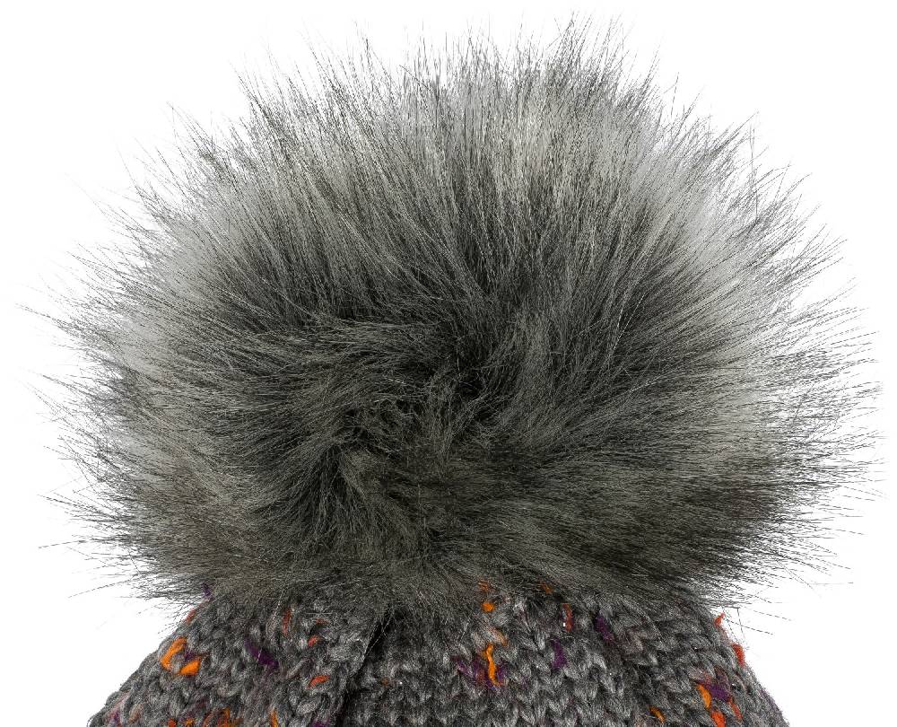 Stylebreaker Bunt gemusterte Bommelmütze mit Glitzerfaden Kostenloser Versand international