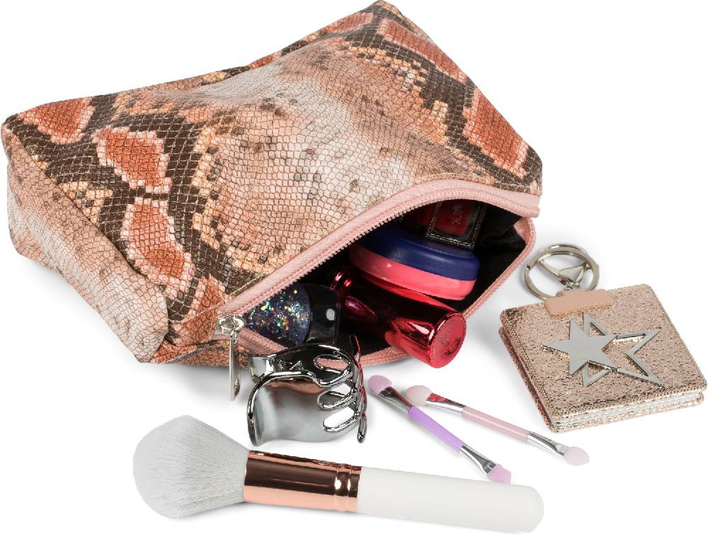 Stylebreaker Kosmetiktasche in bunter Schlangenleder Optik Neueste Mode