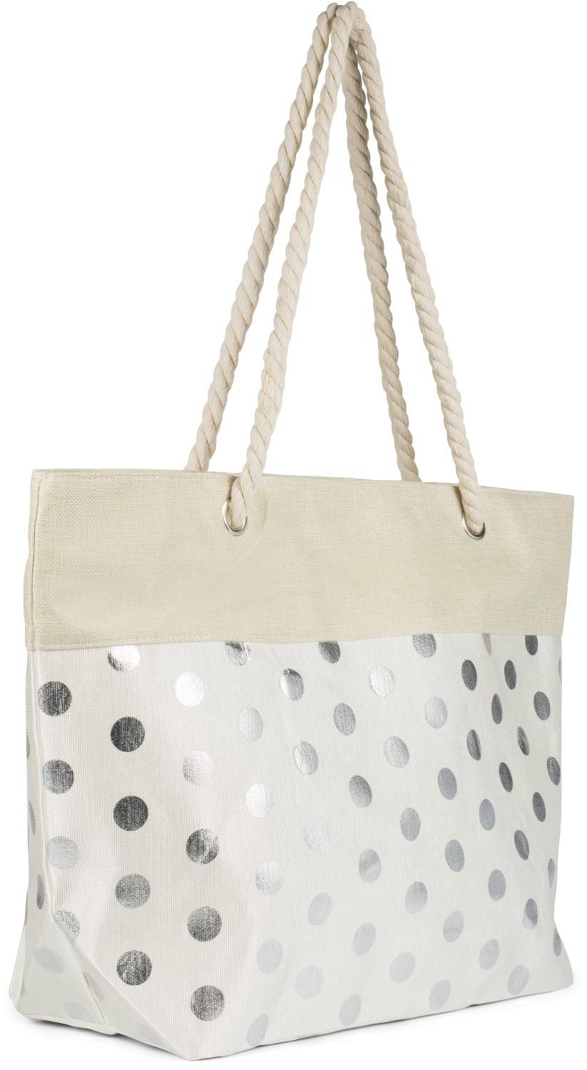 Stylebreaker Strandtasche mit metallic Punkte Sonderangebote