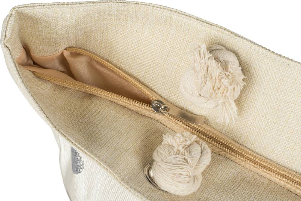 Stylebreaker Strandtasche mit metallic Punkte Sonderangebote