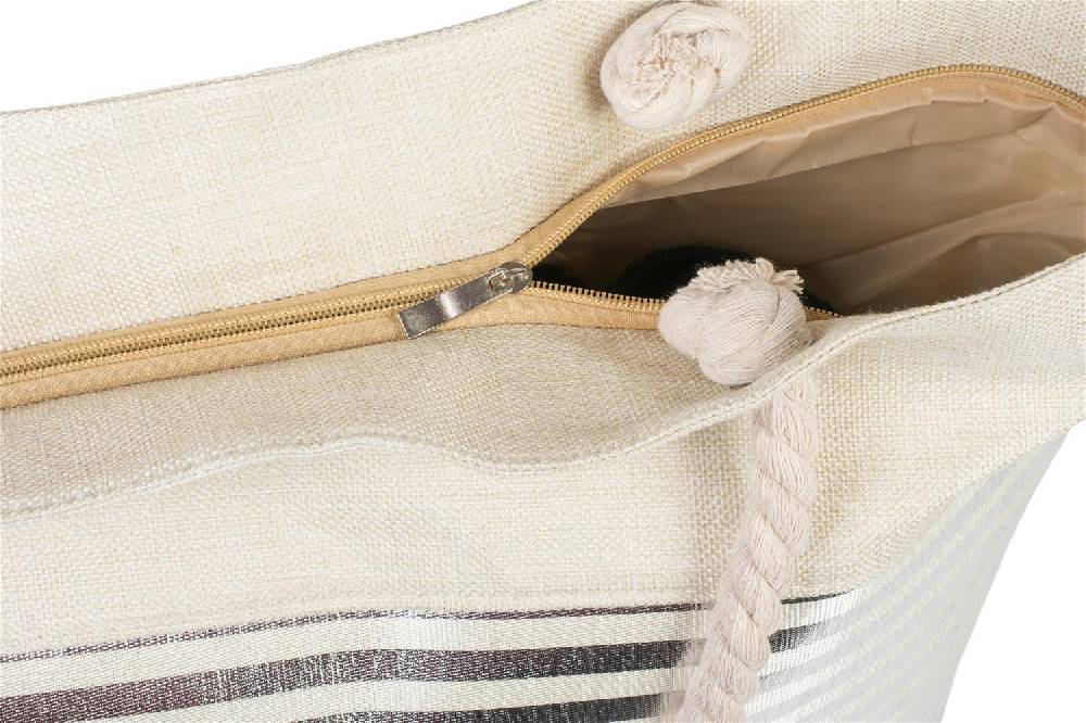 Stylebreaker Strandtasche mit metallic Streifen 50% Rabatt mit kostenlosem Versand