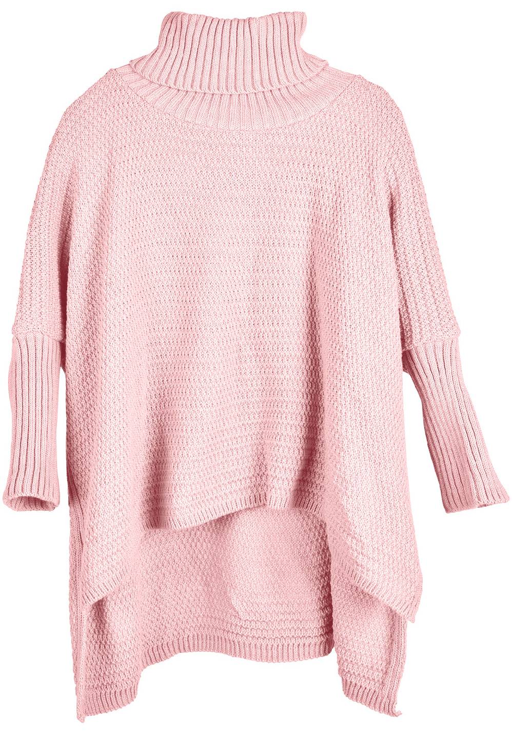 Stylebreaker Oversize Strickpullover mit Perlmuster und Rollkragen zollfrei