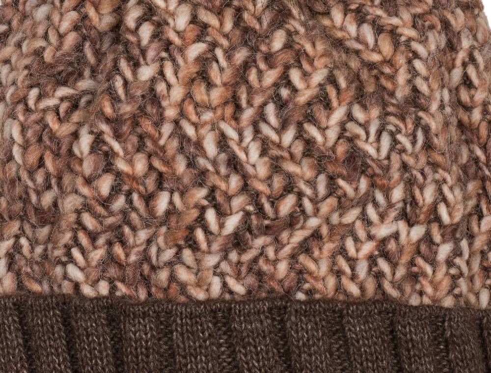 Stylebreaker Bunte Strick Bommelmütze mit Thermo-Fleece Outlet