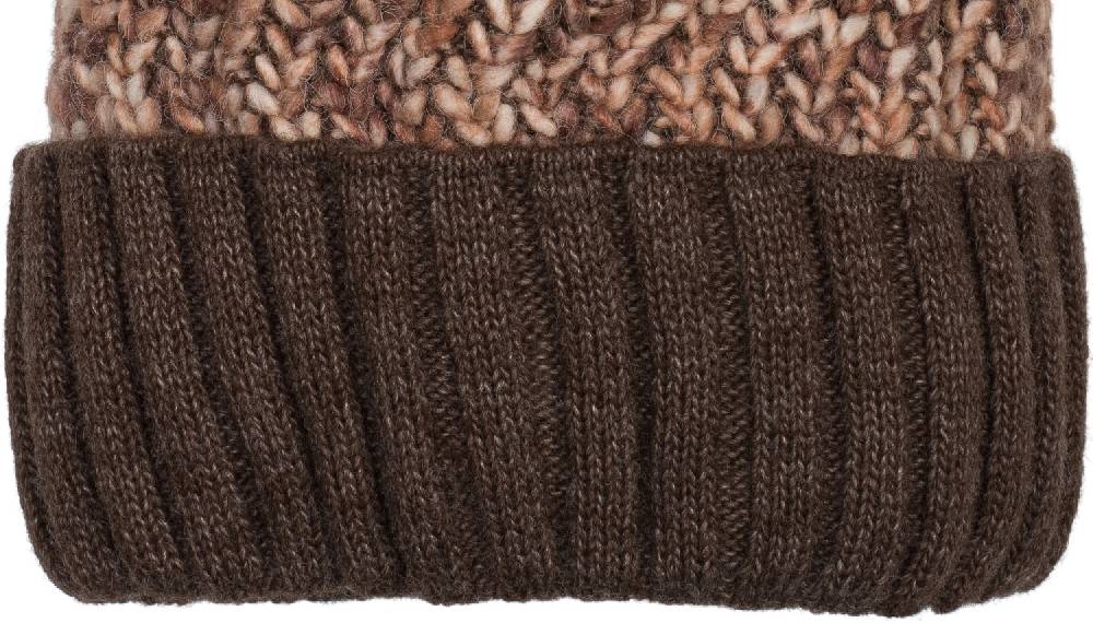 Stylebreaker Bunte Strick Bommelmütze mit Thermo-Fleece Outlet