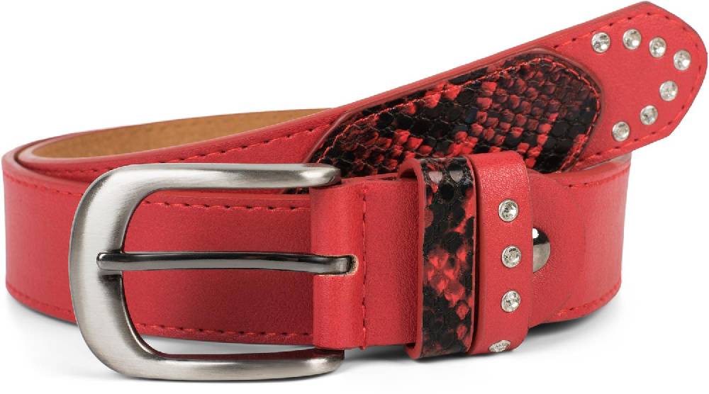 Stylebreaker Gürtel mit Strass und Details in Schlangen Optik Günstig kaufen