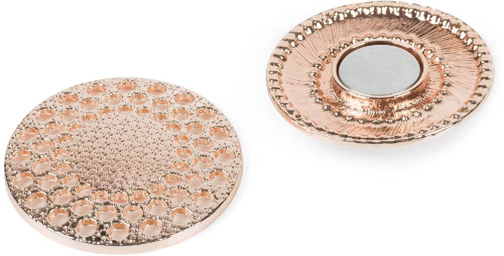 Stylebreaker Runde Magnet Brosche mit großer Perle und Strass Preisnachlass
