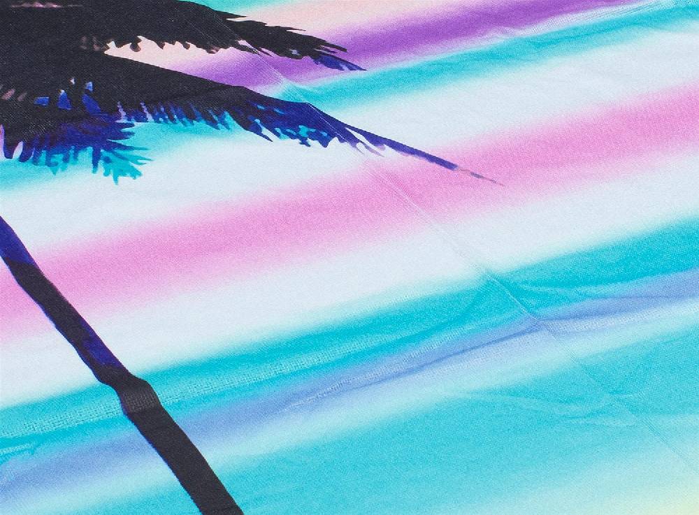 Stylebreaker Rundes Strandtuch mit Palmen und Sonnenuntergang Lagerräumung