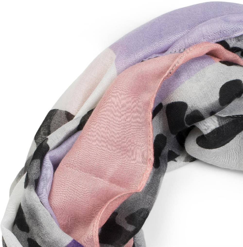 Stylebreaker Colour Blocking Loop Schal mit Leoparden Muster Neueste Mode