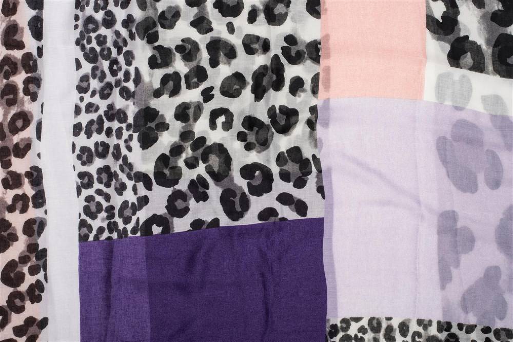 Stylebreaker Colour Blocking Loop Schal mit Leoparden Muster Neueste Mode