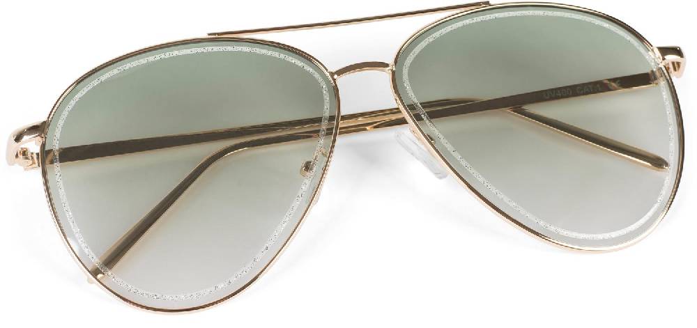 Stylebreaker Piloten Sonnenbrille mit Glitzer Highlights Zeitlich begrenztes Angebot