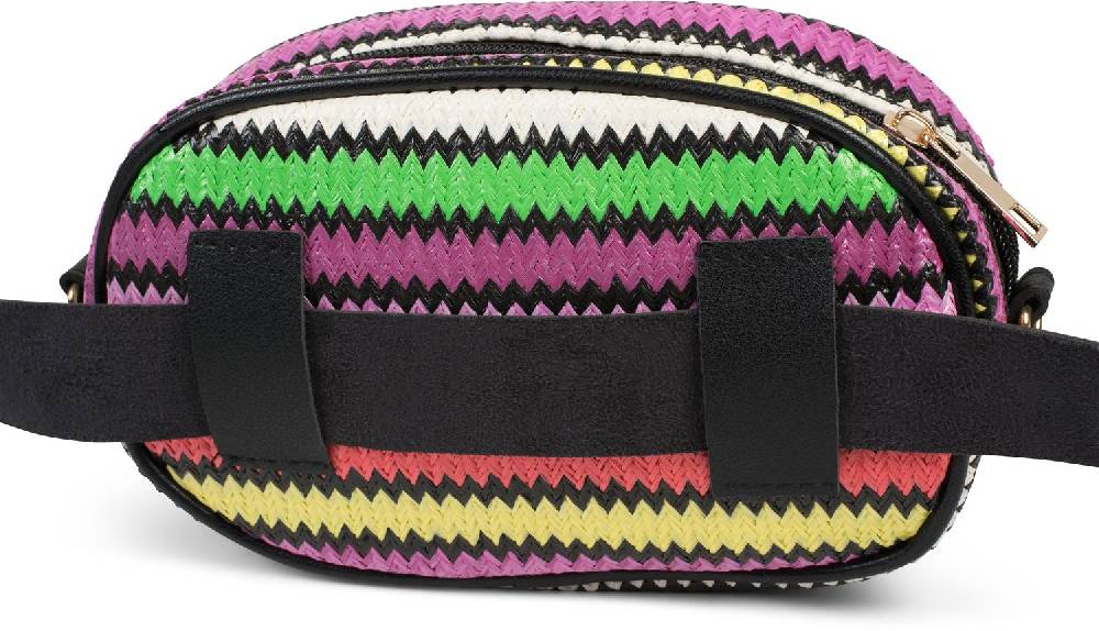 Stylebreaker Bauchtasche mit buntem Zick-Zack Muster, Gürteltasche Sonderangebote