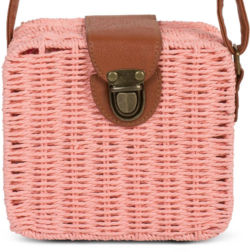 Stylebreaker Papierstroh Umhängetasche Bohemian Style Kostenlose Rückgabe